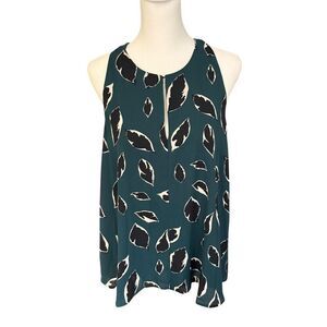 Loft green blouse tank top size medium